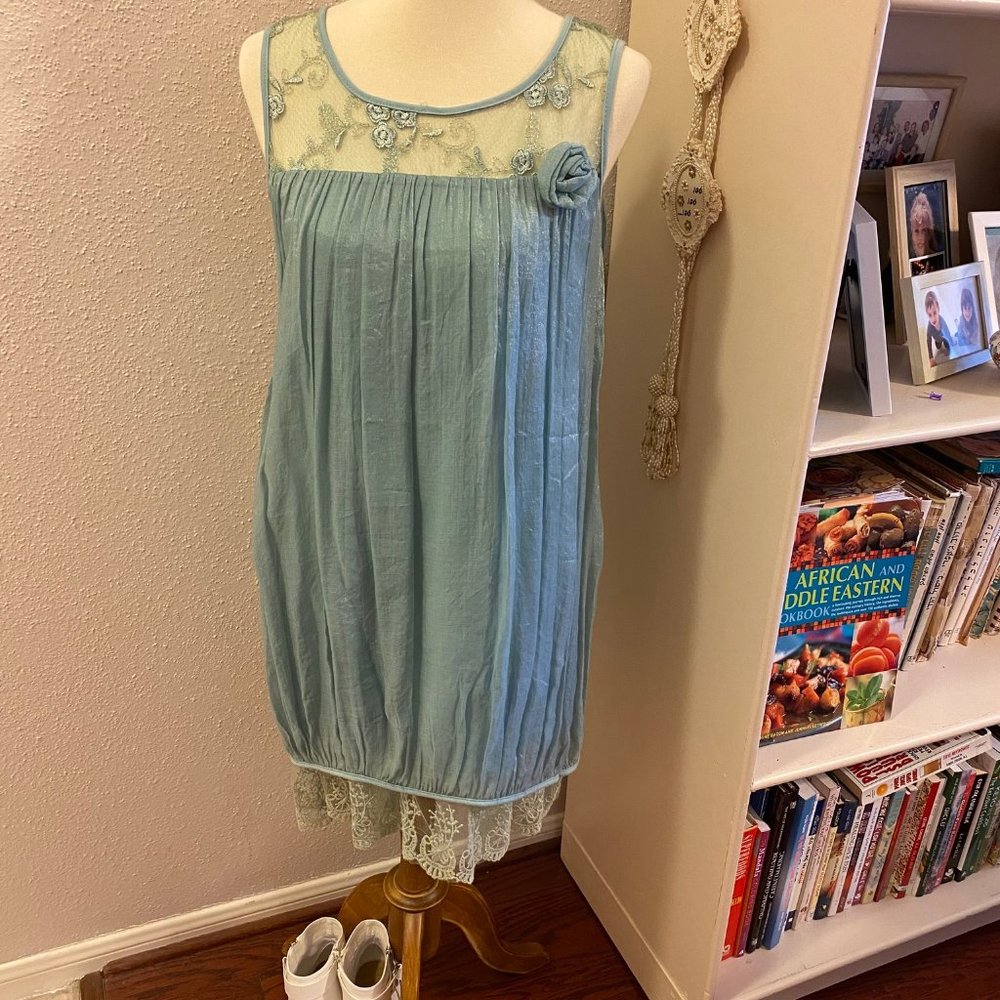 Freeway lined Sleeveless one of a kind Vintage Dress